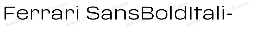 Ferrari SansBoldItali字体转换